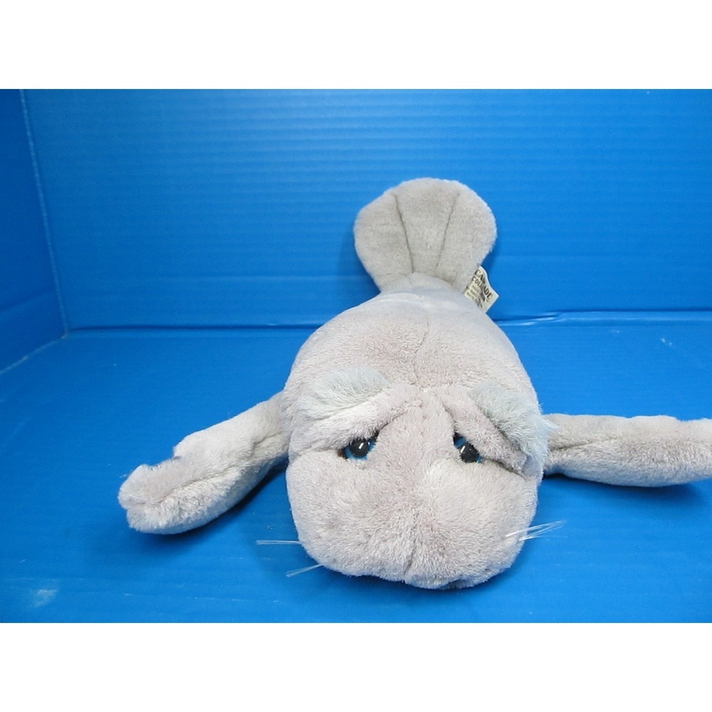Cascade Toys Plush Manatee Stuffed Animal Gray 15" Sea Cow Marine Life Vintage